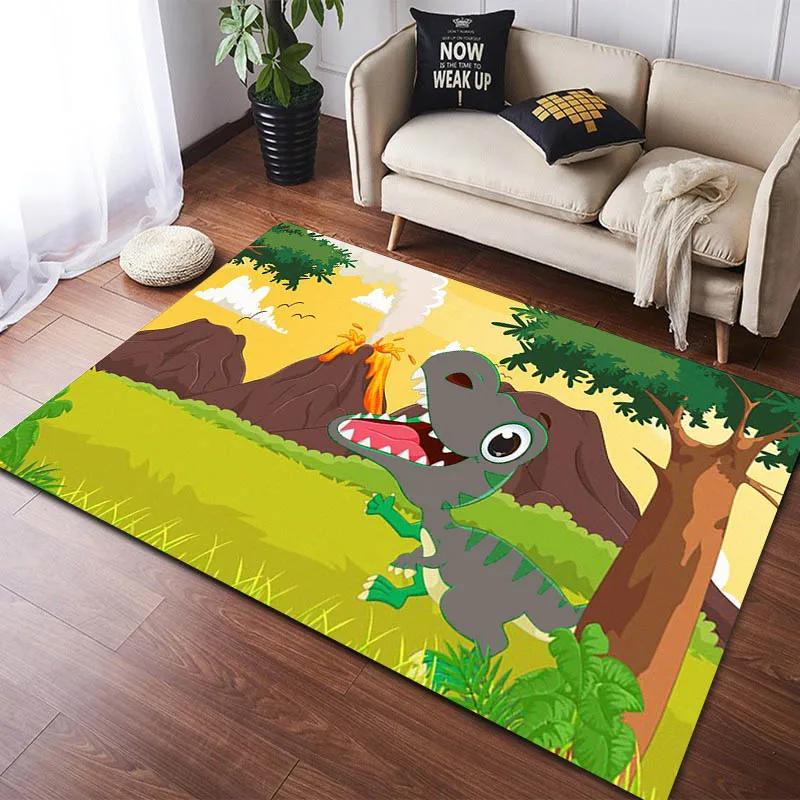Dinosaur 3D Printed Carpet Children Rugs for Bedroom Living Room Anti-slip Baby Crawling Play Mat Rugs and Carpet for Boys Room