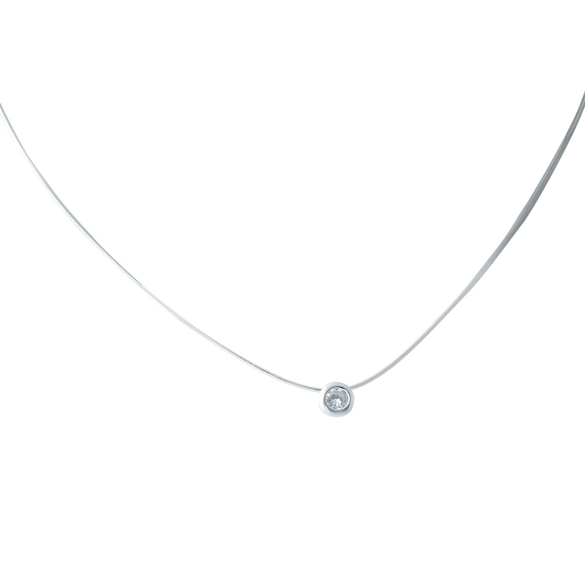 

Срібне кольє з фіанітами (2006510) 2.43 гр. 925 проби 400450