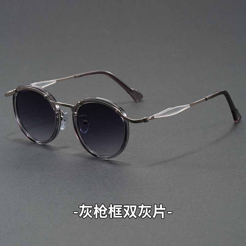 Retro Metal Frame High Quality Sunglasses for Women Men Trendy Punk Round Sun Glasses Luxury Brand Designer Driving Shades Women