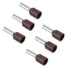 500pcs Set E2508 Cold Pressed Terminal Tubes Insulated Terminals Cable Connector(brown)