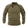 Men's Stand Collar Sweater Pullover Outdoor Warm Tactical Bottoming Shirt