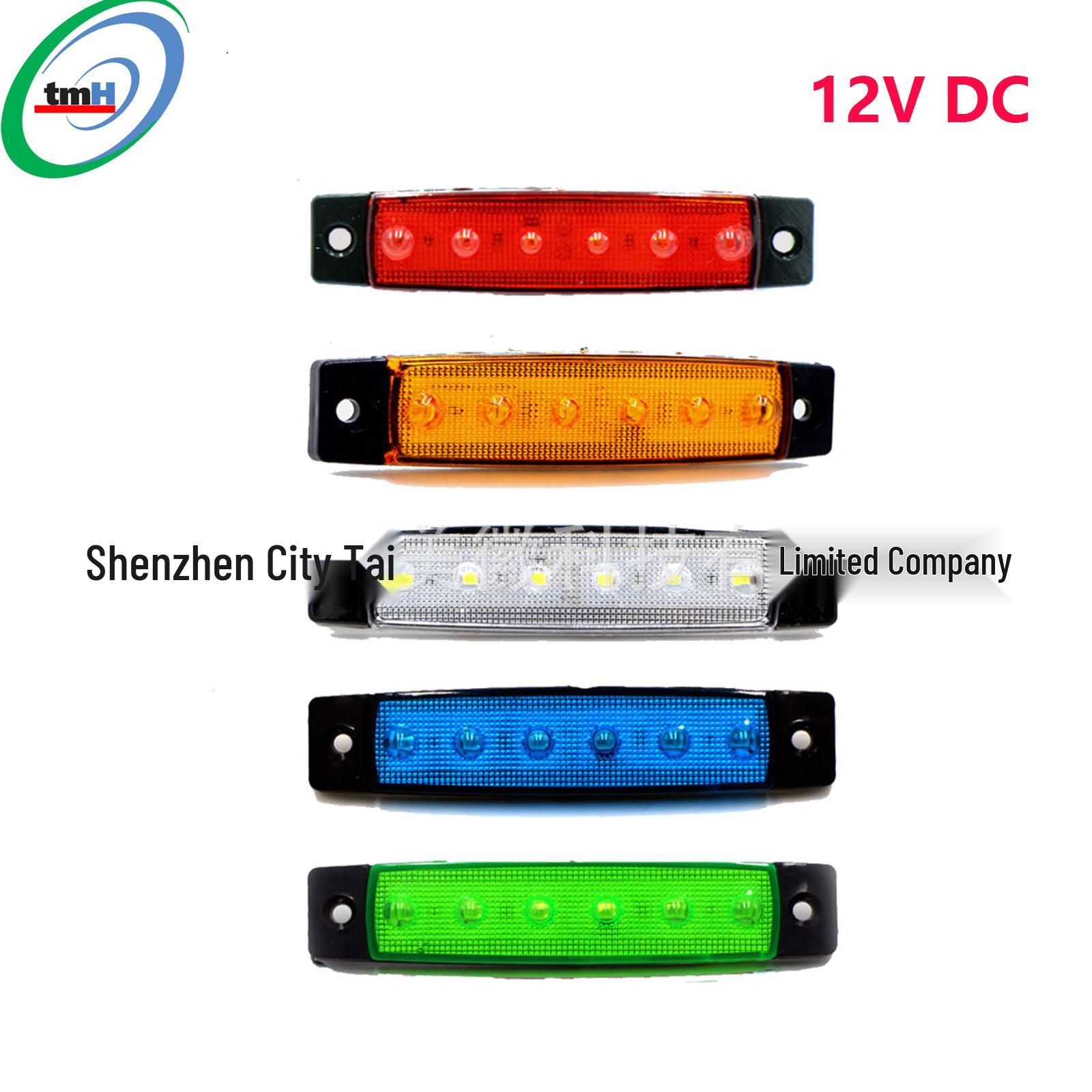 

Multicolor LED Truck Side Light - 5 Colors, 6 LEDs, 12V/24V, Double-Sided Adhesive Red (12V)