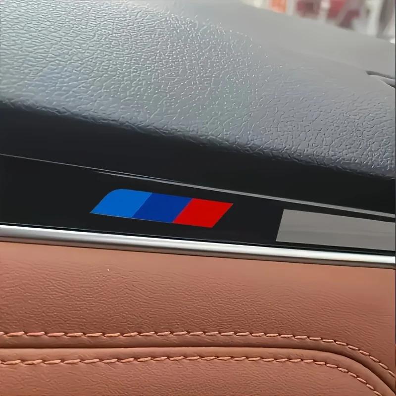 2PCs/ set car rearview mirror sticker forBMW rearview mirror blue-purple-red stripe sticker car body scratch cover. bzbf85