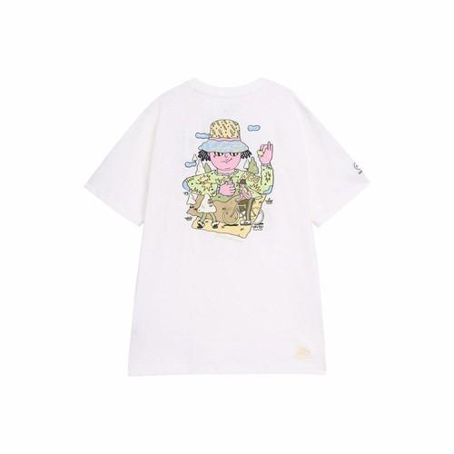 adidas neo Cartoon Print Crew Neck Breathable Sports T-Shirt Unisex White M белый