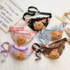Borsa da petto per bambini Capibara Cartone Animato Kawaii Marsupio alla Moda con Bambola di Peluche Borsa a Spalla per Ragazze Grande Capacità Borse per Bambini