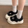 Fashion Elegant Thick Sole Shallow Mouth Casual Single Shoes for Women Autumn 2025 New Comfortable Versatile Lace Design Mary Jane Shoes