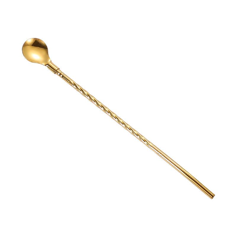 1pc Long Handle Cocktail Stirrers Bartender Mixing Stick Spoon Stainless Steel Barman Kit Accessories Whisky Shaker Bar Kitchen
