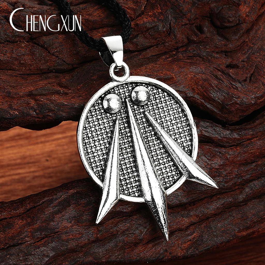 Viking Triple Horn Triskelion Necklace Men Women Multiple Punk Gothic Style Norse Amulet Pendant Slavic Talisman Jewelry for Boy