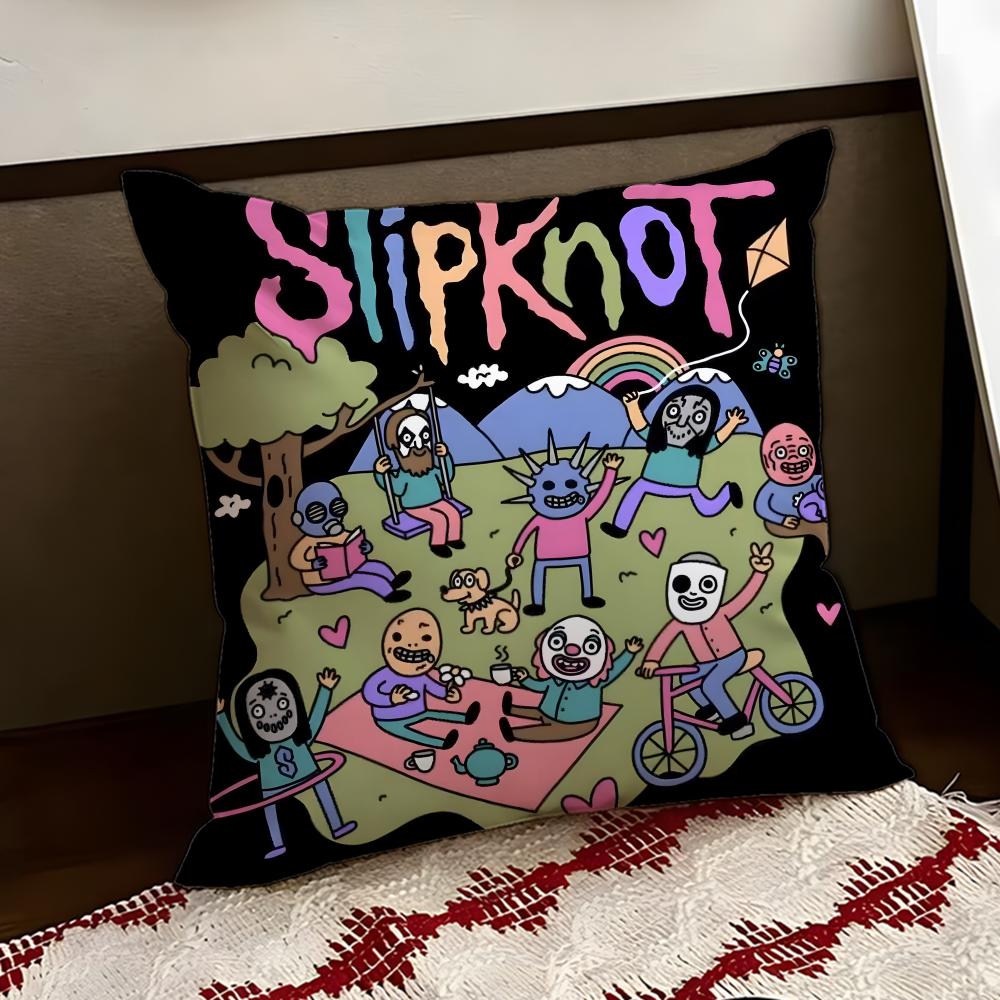 Band SSlipknot Cushion Cover Reversible Soft Durable Pillow Cover Home Car MultiScene Use for Daily Comfort