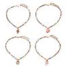 Women's Bohemian Choker Necklace Handmade Christmas Tree and Snowflake Pendant Necklace Colorful Beads Designs