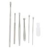 7pcs Stainless Steel Ear Cleaner Set Earpick Ear Wax Remover Spiral Earpick Ear Cleaning Tools