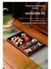 Bamboo and Wood Tea Snack Tray - 9-Grid Walnut Design for Living Room Pastries and Snacks