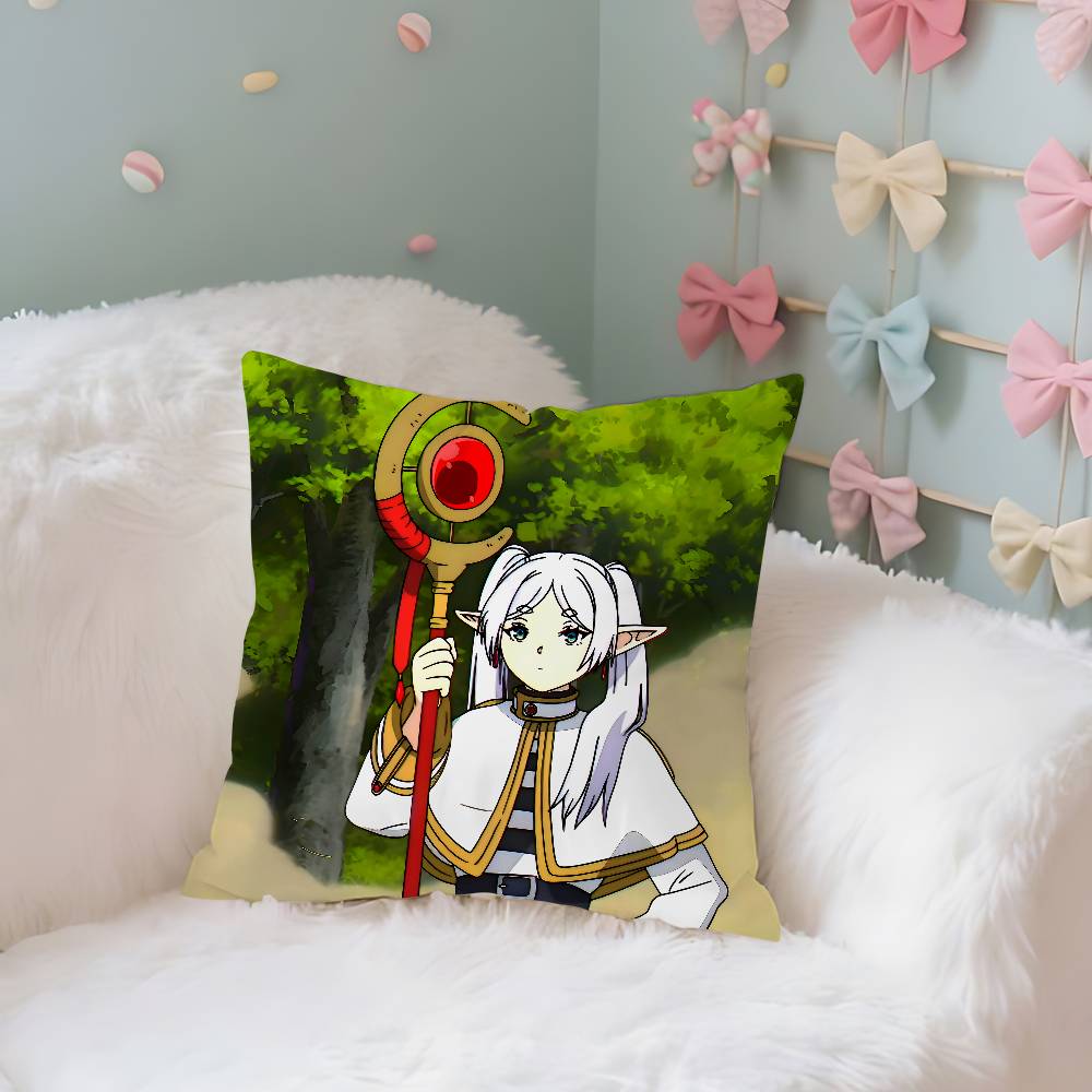 Kawaii FFrieren Cute Case Plush Fabric Soft Pillowcase Double Sided Print Cushion Cover Household Gifts