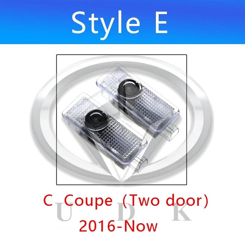 For Mercedes Benz C Class W206 W205 W204 W203 C Coupe C63 C180 Led Car Door Logo Welcome Shadow Light Laser Projector Ghost lamp