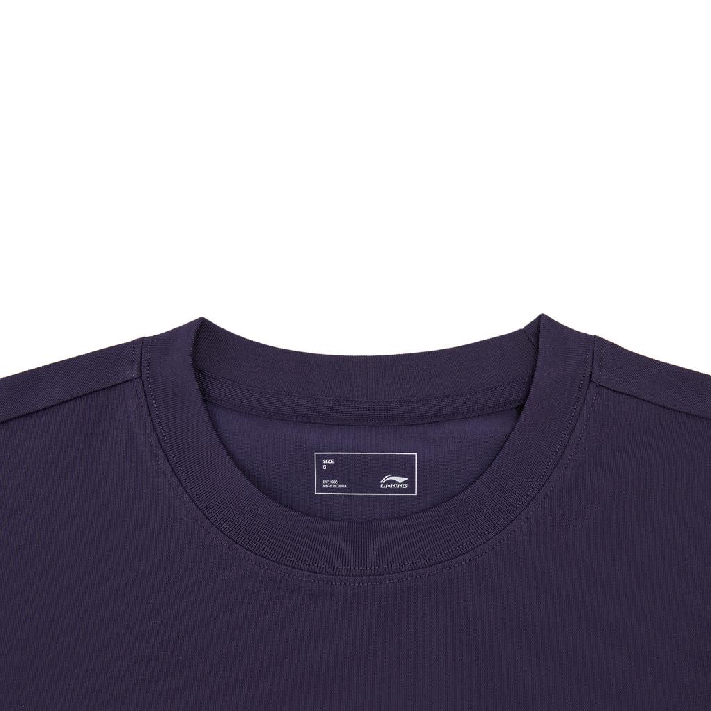 Li-Ning Round Neck Letter Print Pattern Couple Casual T-Shirt Unisex Tops ATSW303-7