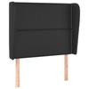 VidaXL Tête de lit avec oreilles Noir 83x23x118-128 cm Similicuir3117888