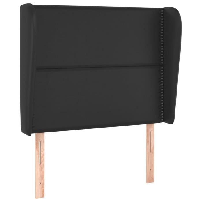 VidaXL Tête de lit avec oreilles Noir 83x23x118-128 cm Similicuir3117888