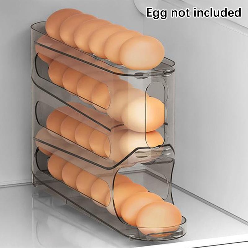 4 Layer Slide Egg Storage Box Ladder Style Egg Box Storage Refrigerator Side Door Large Capacity Automatic Egg Rolling Machine