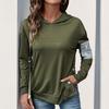 Casual Comfort and Versatility Autumn Sweatshirt Pullover Colorblocking Hooded Sweatshirt Women