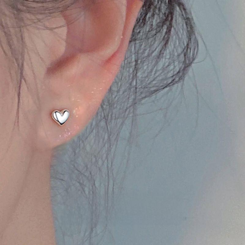 S925 Sterling Silver Heart Stud Earrings for Women - Sweet Unique Design 2023 Trend