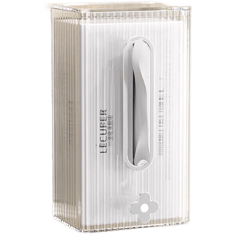EACHY No-Punch Wall-Mounted Bathroom Tissue & Storage Organizer