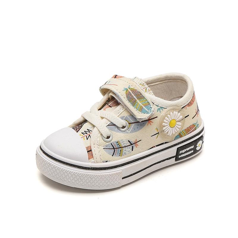 Leinenschuhe mit weicher Sohle für Kinder 2024 Herbst Neu bedruckt Babylaufschuhe Lässige Mädchenschuhe Jungen Sportschuhe Kinderschuhe Mädchenschuhe