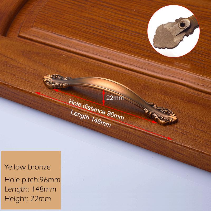 KAK European Zinc Alloy Cabinet Handles Wadrobe Door Pulls Drawer Knobs Kitchen Cupboard Handles Furniture Handle Hardware