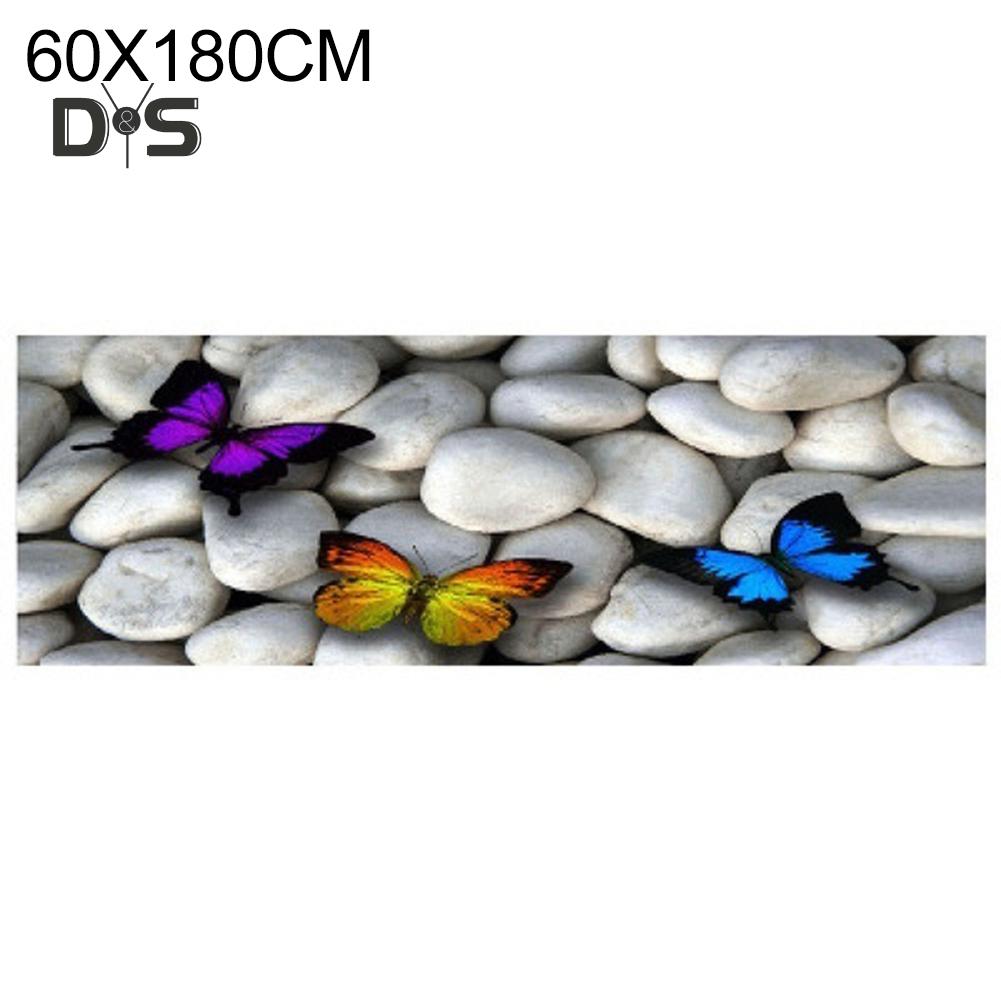 DYS Home Decor Cobblestone Butterfly Pattern Floor Mat Bathroom Non-slip Absorbent Rug Carpet