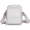 Li Ning Polyester Shoulder Bag Unisex Gray White YBDV043-1