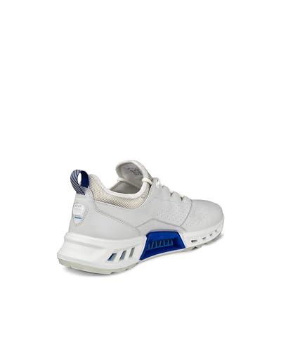 ECCO Men's Biom C4 Waterproof Lace-Up Golf Shoes, White/Mazarine Blue, Size 25.5 Cm, 3E