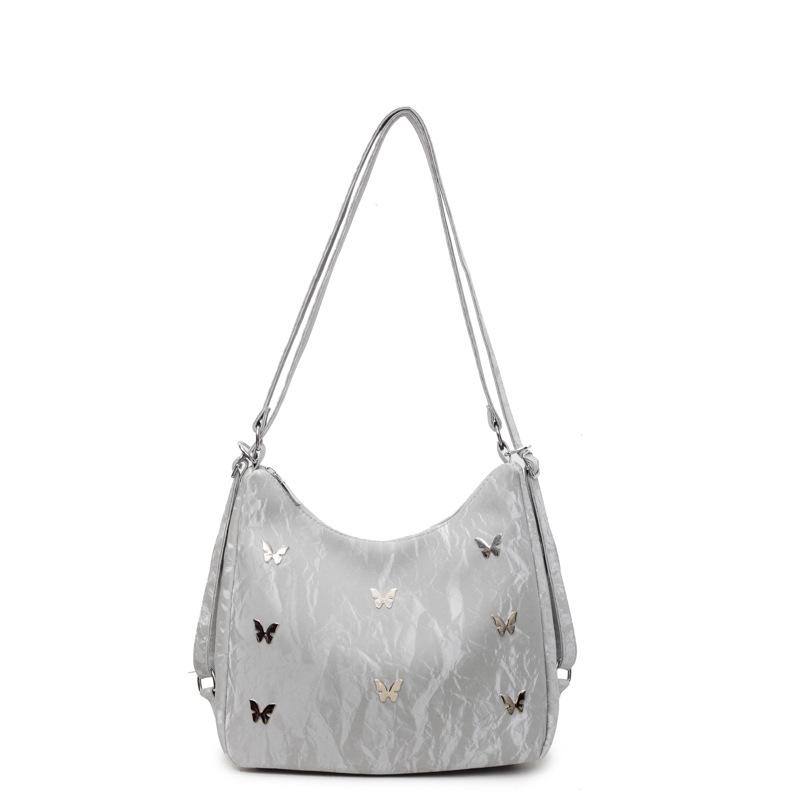 Torba damska na wiosnę i lato o dużej pojemności, nowa modna torba na plecy z podwójnym ramieniem, torba typu bucket na jedno ramię