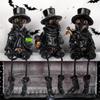3 Pieces Halloween Plague Doctor Figurine with Dangling Legs for Shelf Table