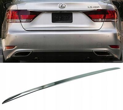 Lexus LS 2006 – Chrom-Kofferraumverkleidung – Heckklappen-Akzent – ​​Premium-Heckdetails – Glanzverstärker, Tuning-Heckklappe