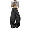 Vintage Pleated Quick-drying Paratrooper Pants Men's Loose Casual Wide-leg Pants Hip-hop Versatile Solid Color Scimitar Pants