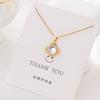 Versatile Luxury Titanium Steel Necklace with a Colorfast Pendant - Simple Niche Design Clavicle Chain for Women.