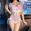 Sexy lingerie, sexy shell, beautiful back swimsuit, small breasts show big steel support, gather sex onesies, women's open file, hot girls
