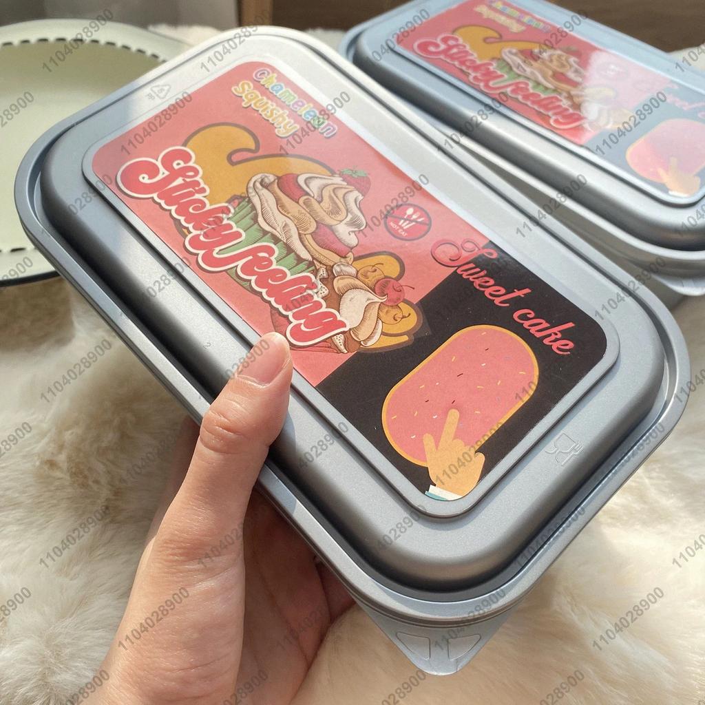 Butter Ice Cream Sticky Box Cake Squishy Toy Slow Rising Fidget Squeeze Toy Anti-Stress Hand Relax Gift