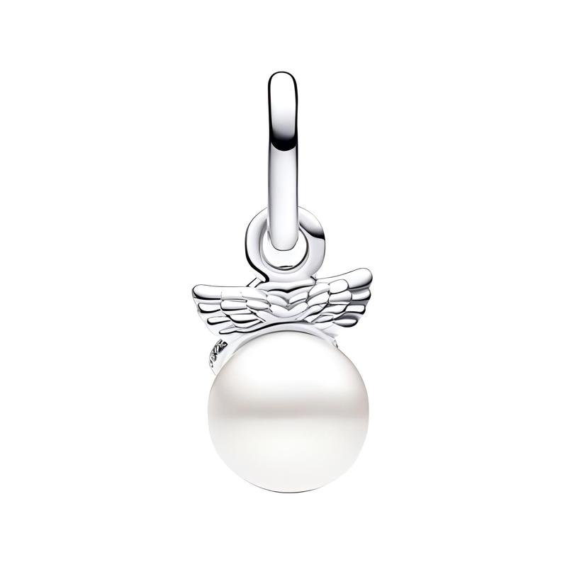 Pandora ME Series Cupid Design 925 Silver Pearl Pendant Women's Silver 793108C01