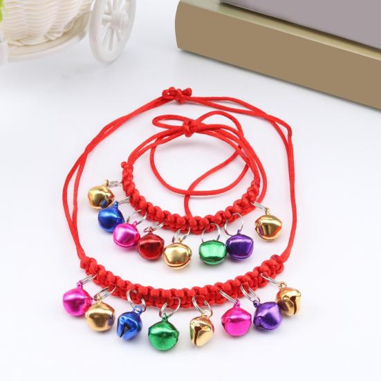 Yousheng Adjustable Collar Handmade Red Rope Cat Collar with Cute Bell Fashion Lightweight Comfortable Pet Accessories