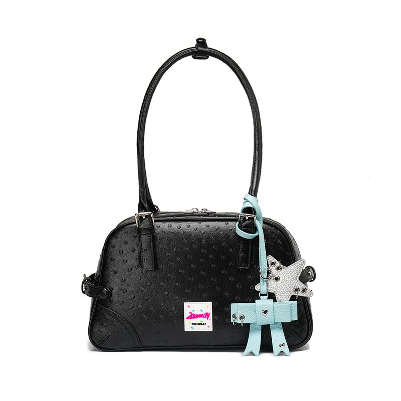 

Babylon Original Dodo Underarm Bag Кожа страуса Сладкий Крутой Милый Tongqin Рюкзак-боулинг Наплечная сумка Black | dodo Black (without pendant)