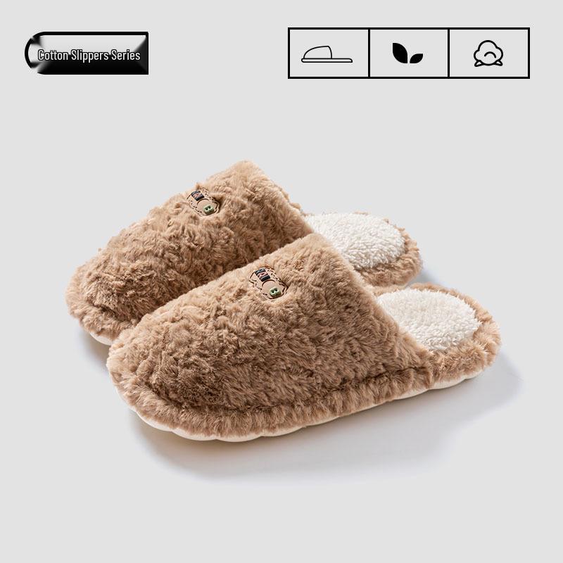 2025 Women's Plush Cotton Slippers, Non-Slip & Soft, Perfect for Autumn/Winter Indoor Use, Warm and Comfortable