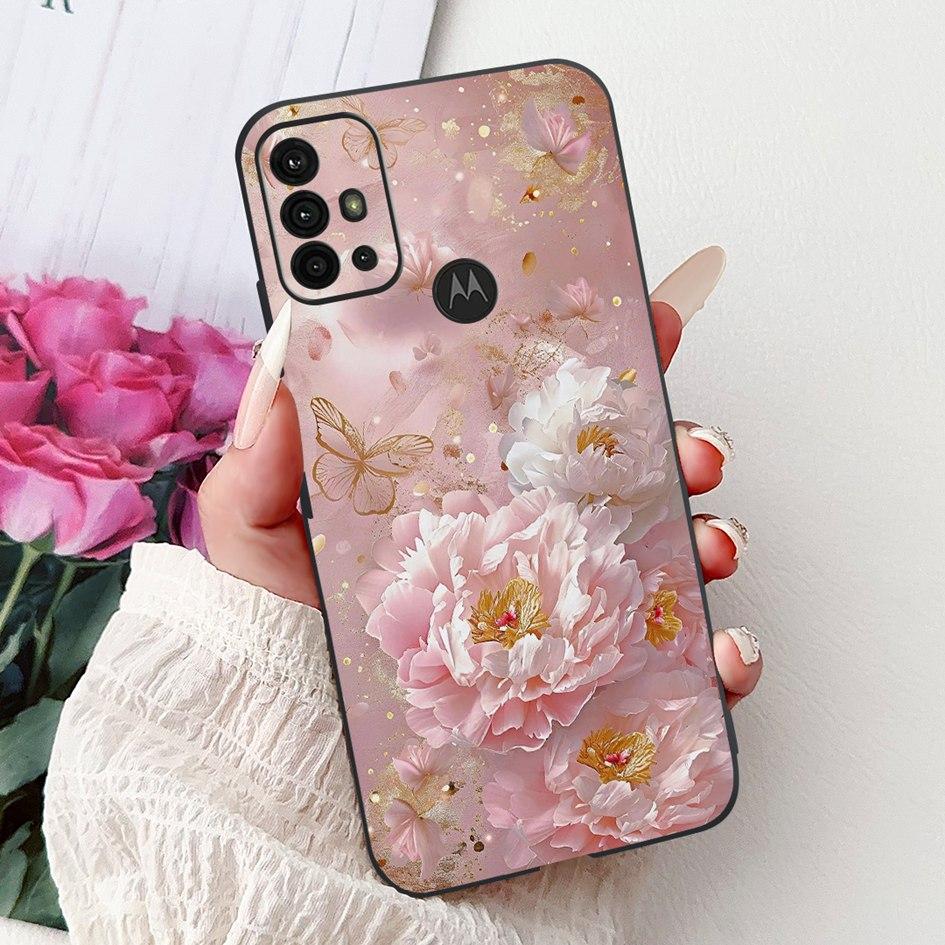 Case For Motorola Moto G30 G20 G10 Phone Cover New Fashion Flower Soft Silicone Matte Bumper on Moto G20 XT2128-1 G 10 G 30 Capa