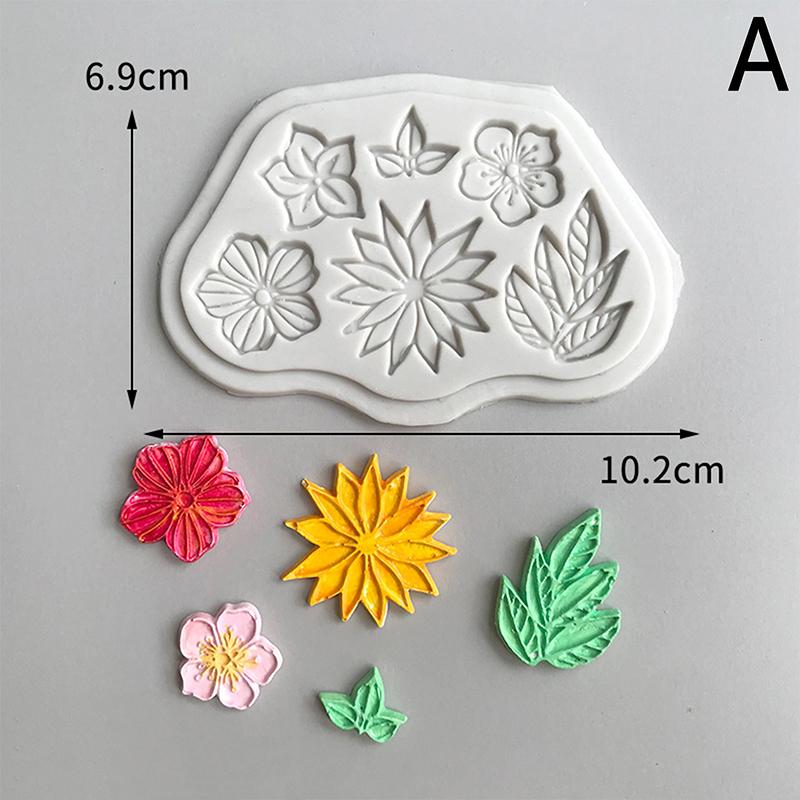 

3D Форма для выпечки из силикона с тиснением Цветок Лист Лепесток Diy Помадка Выпечка Замороженный Торт Инструменты для выпечки Форма для эпоксидной смолы свечи гипса A