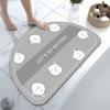 Diatom Mud Bathroom Cartoon Door Mat, Water Absorption and Non-slip Toilet Quick-drying Toilet Semicircular Door Mat Is Simple