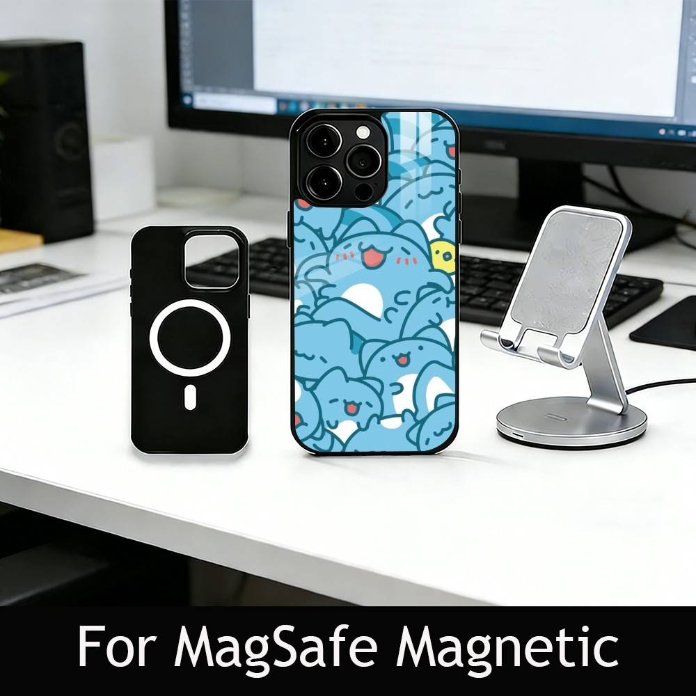 C-Capoo Kawaii B-Bugcat Phone Case For iPhone17,16,15,14,13,12,11 Plus,Pro Magnetic with Magsafe Wireless Charging