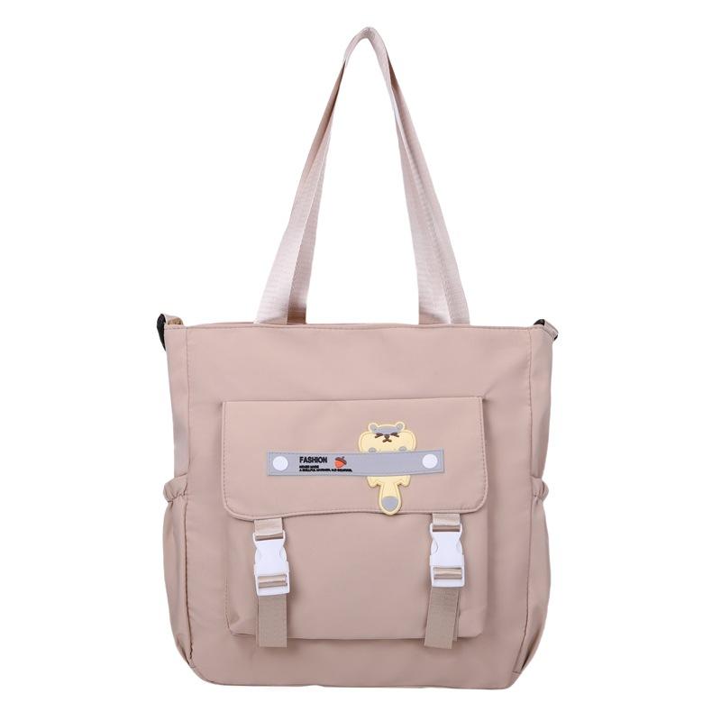 Simple And Versatile Single Shoulder Soft Girl Tote Bag, Student Large-Capacity Commuting Tutoring Class Schoolbag