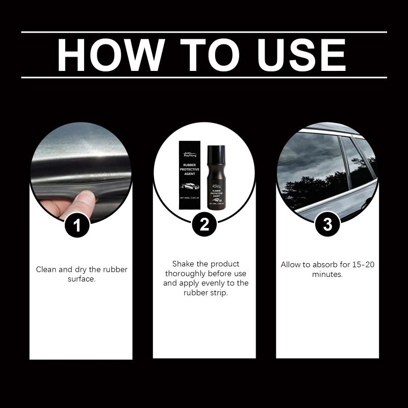 Car Rubber Seal Conditioner Deep Care Formula Restores Elasticity Protects Against Aging for Auto Door Seals