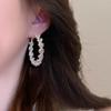 Temperament Pearl Winding Earrings Women'S Retro High-End Earrings Fashion Exaggerated Personality Large Earrings