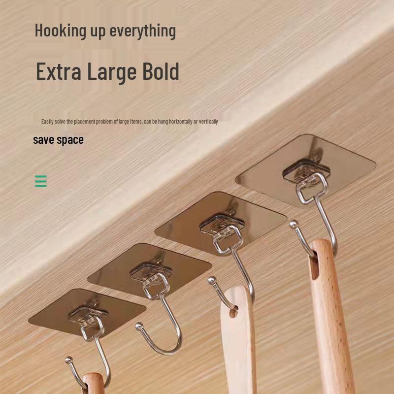 Strong Adhesive No-Drill Wall-Mounted Suction Cup Hook – No-Mark, Load-Bearing for Kitchen Use