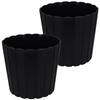 Plastic Flower Pot For Flowers And Herbs On The Balcony Or Terrace, Anthracite, 29 Cm, 2 Pcs.